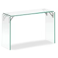 Modern Glass Side Table With Transparent Top And Minimalist Sleek Design