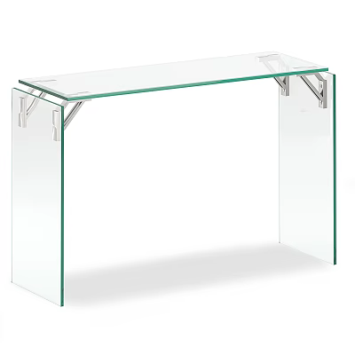 Modern Glass Side Table With Transparent Top And Minimalist Sleek Design 3d model