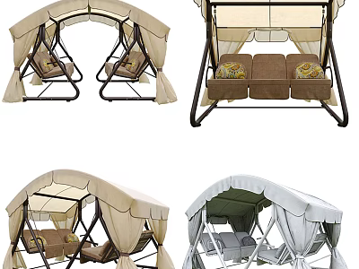 Comfortable Outdoor Tent Swing Chair Design For Garden Patio Leisure Seating 3d model