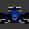 Blue Single Seater Racing Car With Number 12 Streamlined Design And Black Tires