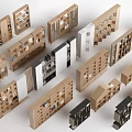 Modern Bookshelf Bookcase Storage Rack Decorative Rack Display Rack 3d model