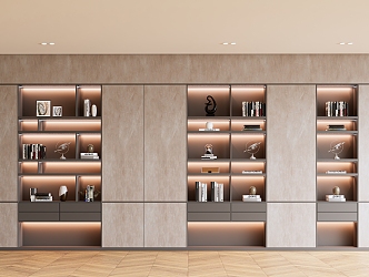 Modern bookcase 3d model