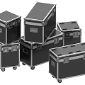 Industrial Equipment Heavy Duty Stackable Wheeled Storage Cases With Metal Frames