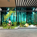 Popular Photo Check in Spot With Greenery Wall And Natural Forest Decor