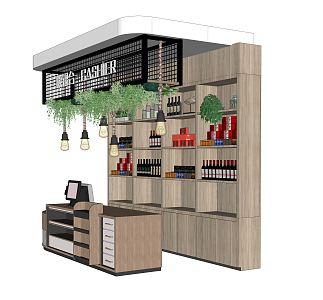 Modern Cashier Supermarket Cashier 3d model