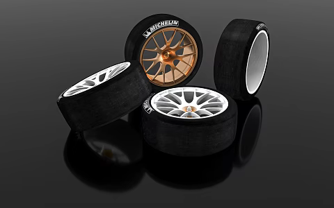 Car tire Michelin tire wheel BBS wheel rim steel rim toy ornaments industrial wind decoration modeling park 3d model