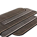 Modern Stylish Rug With Wavy Striped Patterns For Living Room Decor