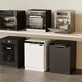 Modern Kitchen Appliances In Various Styles With Black And White Designs For Home Use
