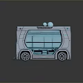 minibus minivan driverless bus school bus van box car 3d model