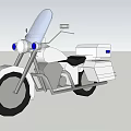 Sleek White Motorcycle With Transparent Windshield Blue Headlights Black Seat And Storage Boxes