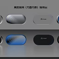 Commonly Used Exhibition Reception Desk With Square Round Elements And Multiple Designs