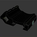 Black Metal Bracket With Curved Design And Screw Fastening Mounting Fixture