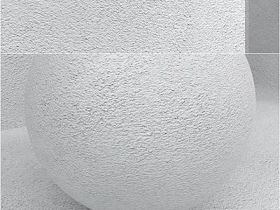 Shower Sauna With Textured White Sphere And Walls 3d model