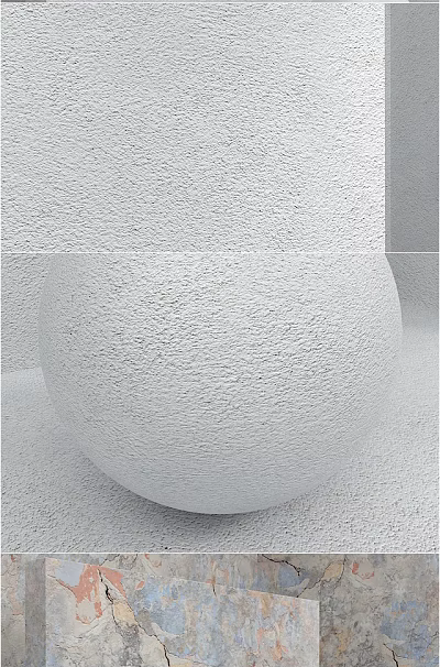 Shower Sauna With Textured White Sphere And Walls 3d model