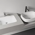 Modern wash basin under counter basin over counter basin 3d model