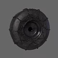 Heavy Duty Vehicle Tire with Metal Snow Chains and Reinforced Wheel Rim Structure
