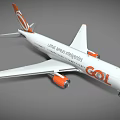 GOL Airlines Passenger Airplane With White Body Orange Tail And Engines Livery Design