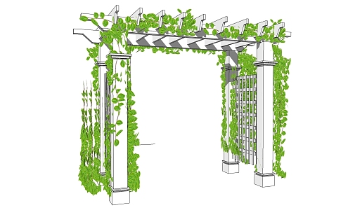 Modern Metal Shelf Parthenocissus Green Plant Decorative Plant 3d model