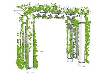 Modern Metal Shelf Parthenocissus Green Plant Decorative Plant 3d model