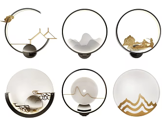 Modern new Chinese style wall lamp 3d model