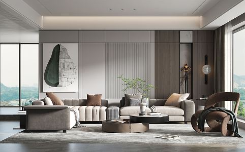 modern living room 3d model