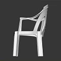 White Plastic Chairs Three Modern Styles With Hollow Backrest And Ergonomic Design