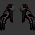 Gray And Red Protective Gloves With Grip Design For Daily Use