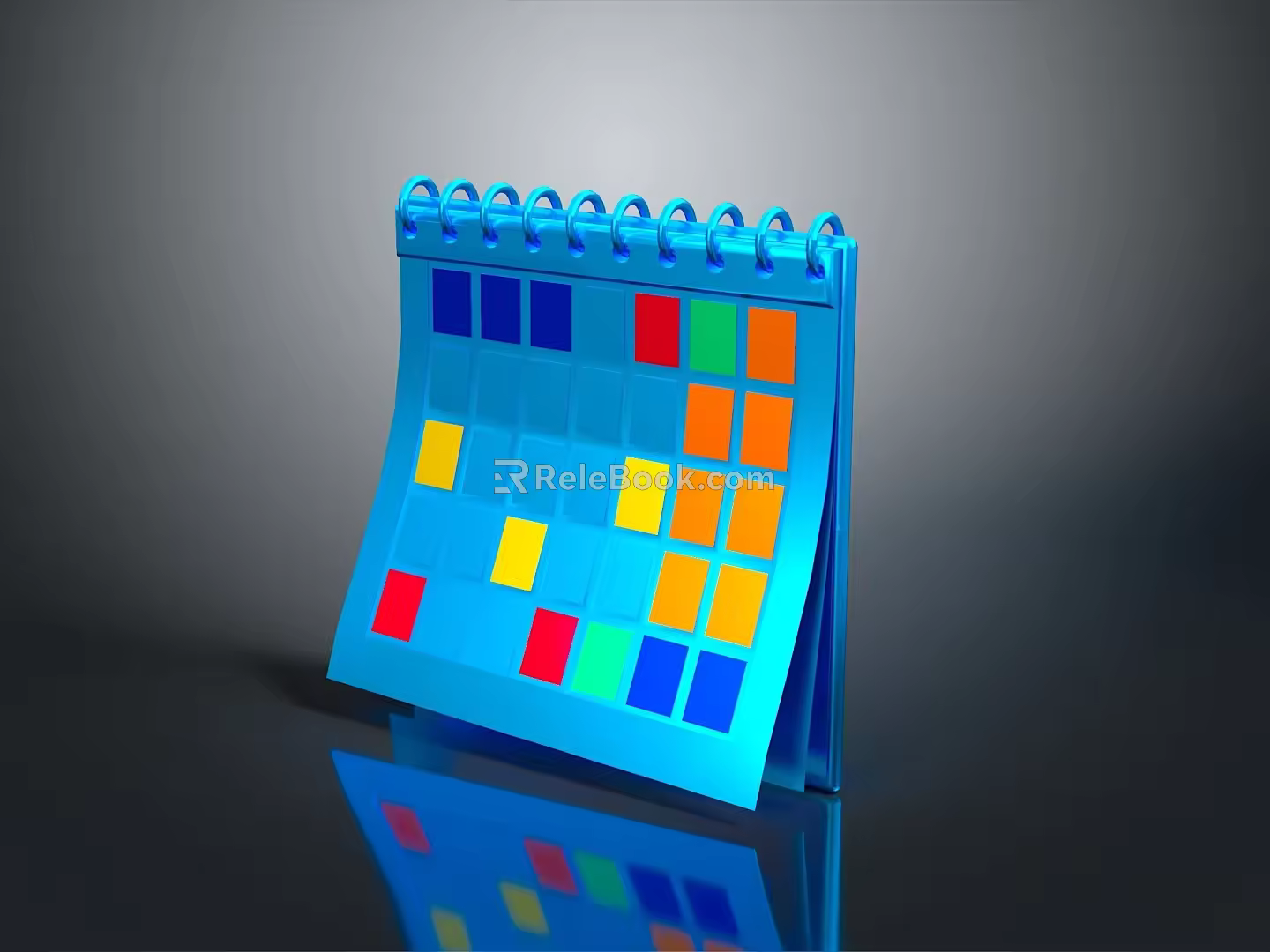 Calendar Cartoon Calendar Table Calendar Game Items 3d model