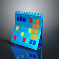 Calendar Cartoon Calendar Table Calendar Game Items 3d model