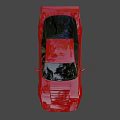 Red Two Door Modified Sports Car With Sleek Body And Black Wheels