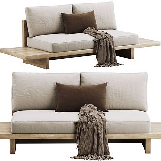 Silent double sofa 3d model