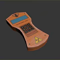 Orange Computer Radiation Detection Device With Digital Display Keypad WALERT Label And Radiation Symbol