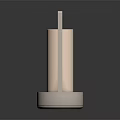Minimalist Headphone Speaker With Cylindrical Body Metallic Frame And Silver Base