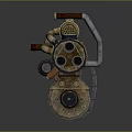 Browning Machine Gun Browning Machine Gun Browning Gatling White Machine Gun Machine Gun Lifestyle 3d model