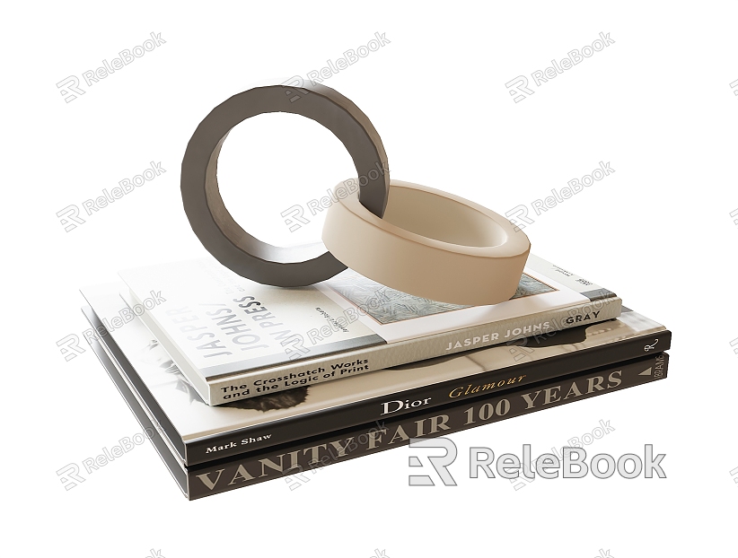 Modern Book Ornaments model