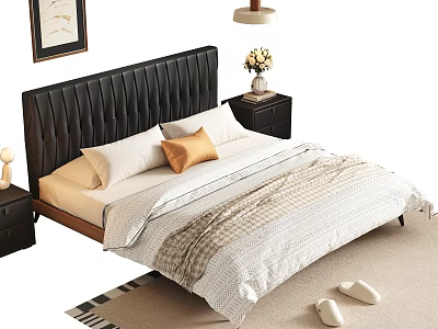 Double bed 3d model