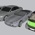 Different Car Models Featuring Sedan Convertible and Small Green Vehicle Design
