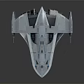 Futuristic Fighter Jet with Silver Sleek Body Blue Accent Lights and Advanced Aerodynamic Design