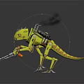 Modern robot lizard machine lizard mechanical lizard mech lizard 3d model