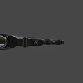Futuristic Black Pistol With Illuminated Strip And Modern Sci Fi Weapon Design