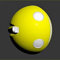 Yellow Smiley Face Toothbrush Holder With White Toothbrush And Storage Design