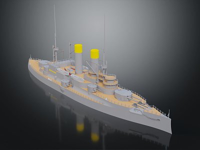 modern ship warship 3d model