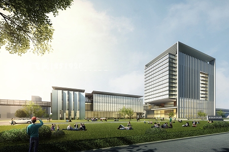 Modern Office Building Hefei New Station High-tech Zone Beihang Hefei Science City East China Hospital 3d model