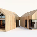 Modern Wooden House Exterior Design With Wooden Siding Large Windows Balcony And Terrace