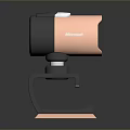 BlueStacks HD Webcam with Modern Black and Rose Gold Design Adjustable Stand for Computer 3d model