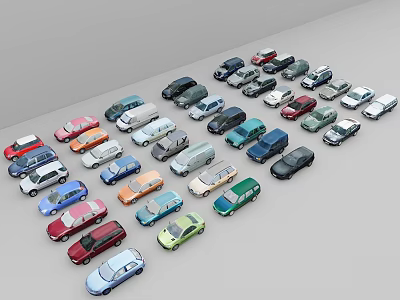 Police Car Taxi Truck Bus Racing Car Car Fire Truck Sports Car Bus School Bus 3d model