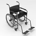 Black Medical Wheelchair With Armrests And Footrests For Mobility Support