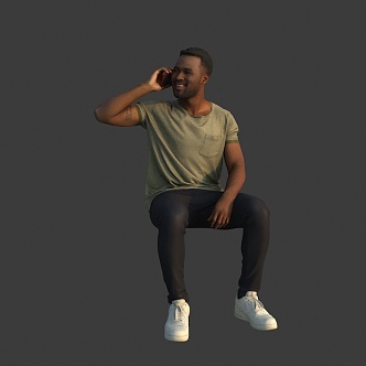 foreign man black man 3d model