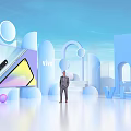 Vivo Smartphone Live Stream Showcase With Presenter And Brand Logo Blue Background