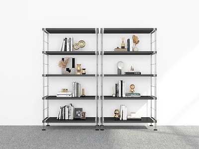 Modern Bookshelf Floor Bookshelf Storage Rack Display Rack Decorative Shelf Bookshelf 3d model